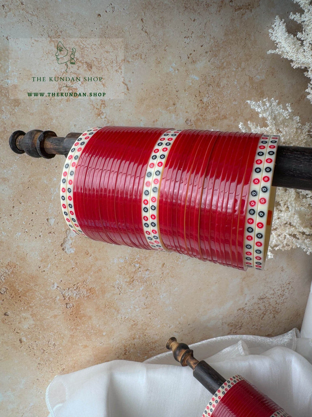 The Traditional Bride in Dark Red Bangles THE KUNDAN SHOP 