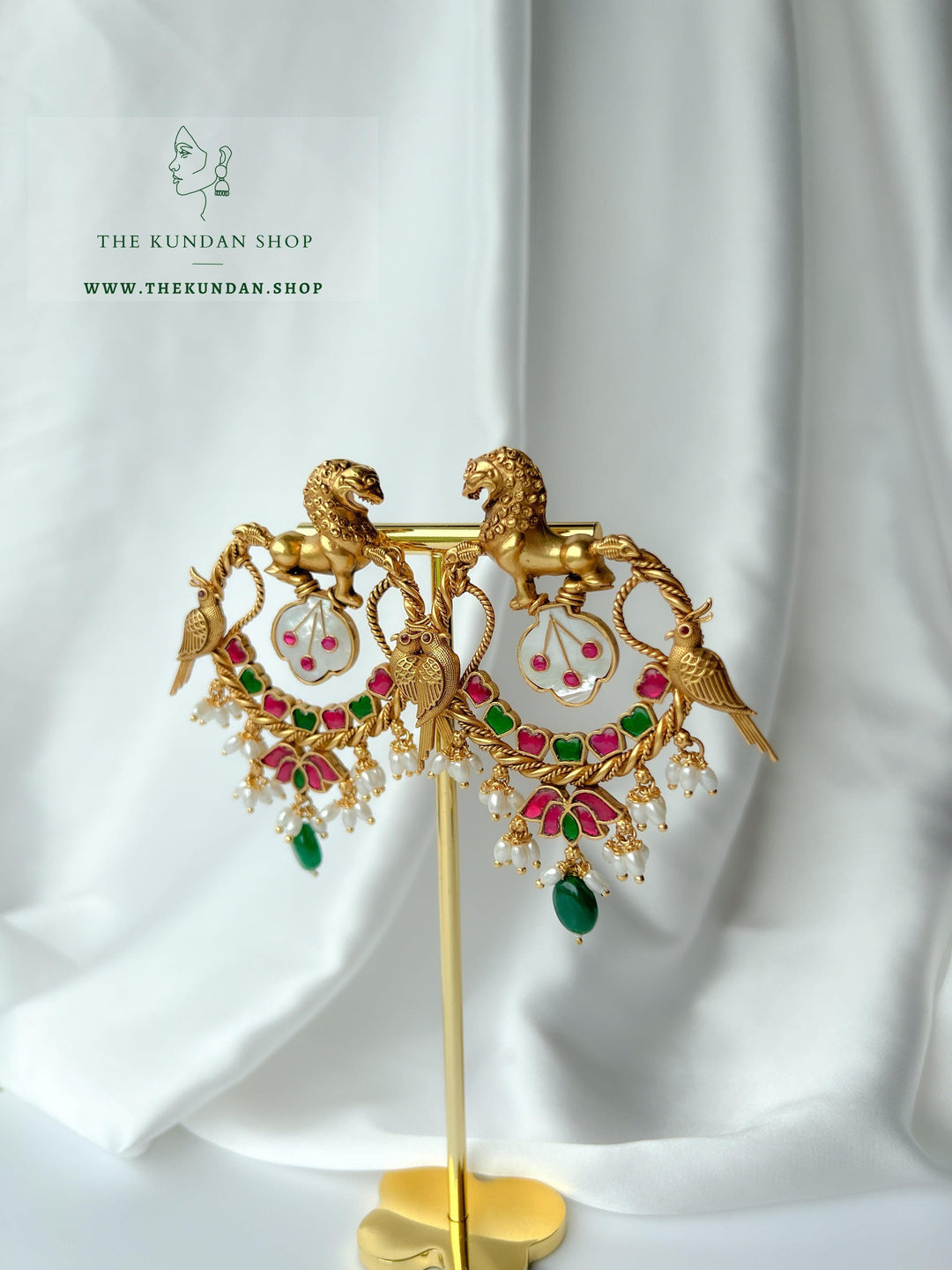 Royal Rings in Kundan Earrings THE KUNDAN SHOP 