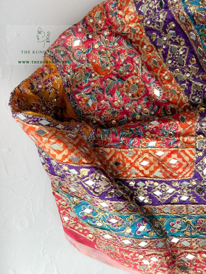 Pakistani Multi-Color Mirror Dupatta *SAMPLE SALE* Dupatta THE KUNDAN SHOP