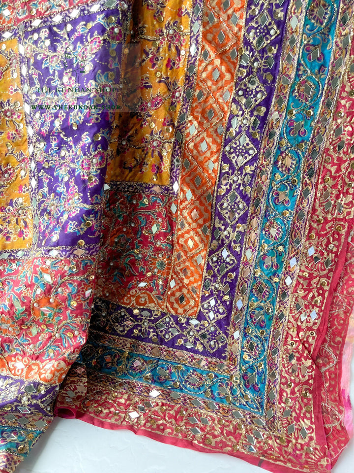Pakistani Multi-Color Mirror Dupatta *SAMPLE SALE* Dupatta THE KUNDAN SHOP