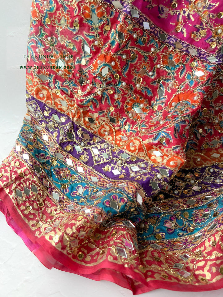 Pakistani Multi-Color Mirror Dupatta *SAMPLE SALE* Dupatta THE KUNDAN SHOP