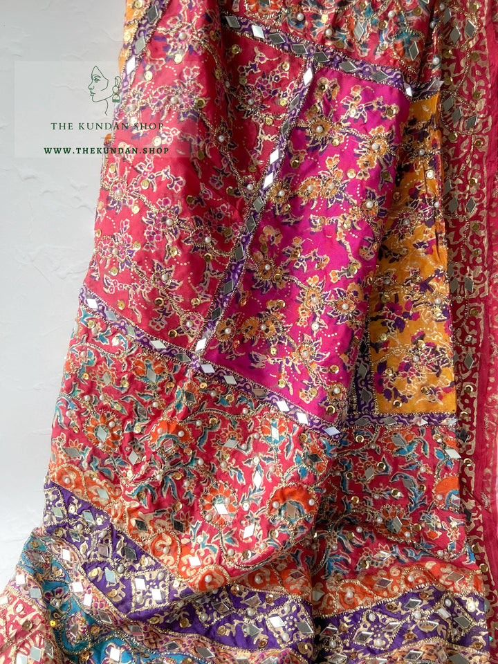 Pakistani Multi-Color Mirror Dupatta *SAMPLE SALE* Dupatta THE KUNDAN SHOP