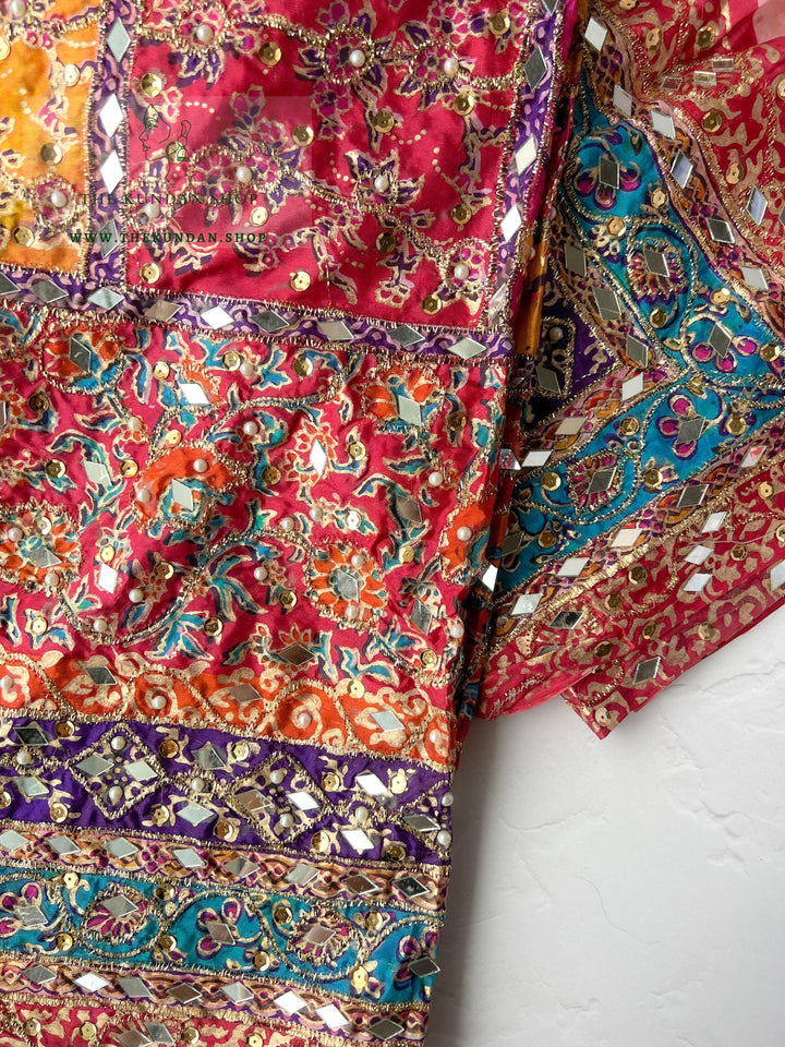 Pakistani Multi-Color Mirror Dupatta *SAMPLE SALE* Dupatta THE KUNDAN SHOP