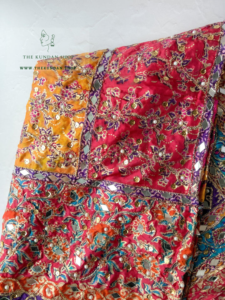 Pakistani Multi-Color Mirror Dupatta *SAMPLE SALE* Dupatta THE KUNDAN SHOP