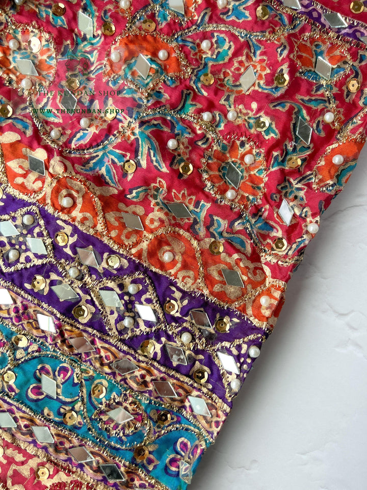 Pakistani Multi-Color Mirror Dupatta *SAMPLE SALE* Dupatta THE KUNDAN SHOP
