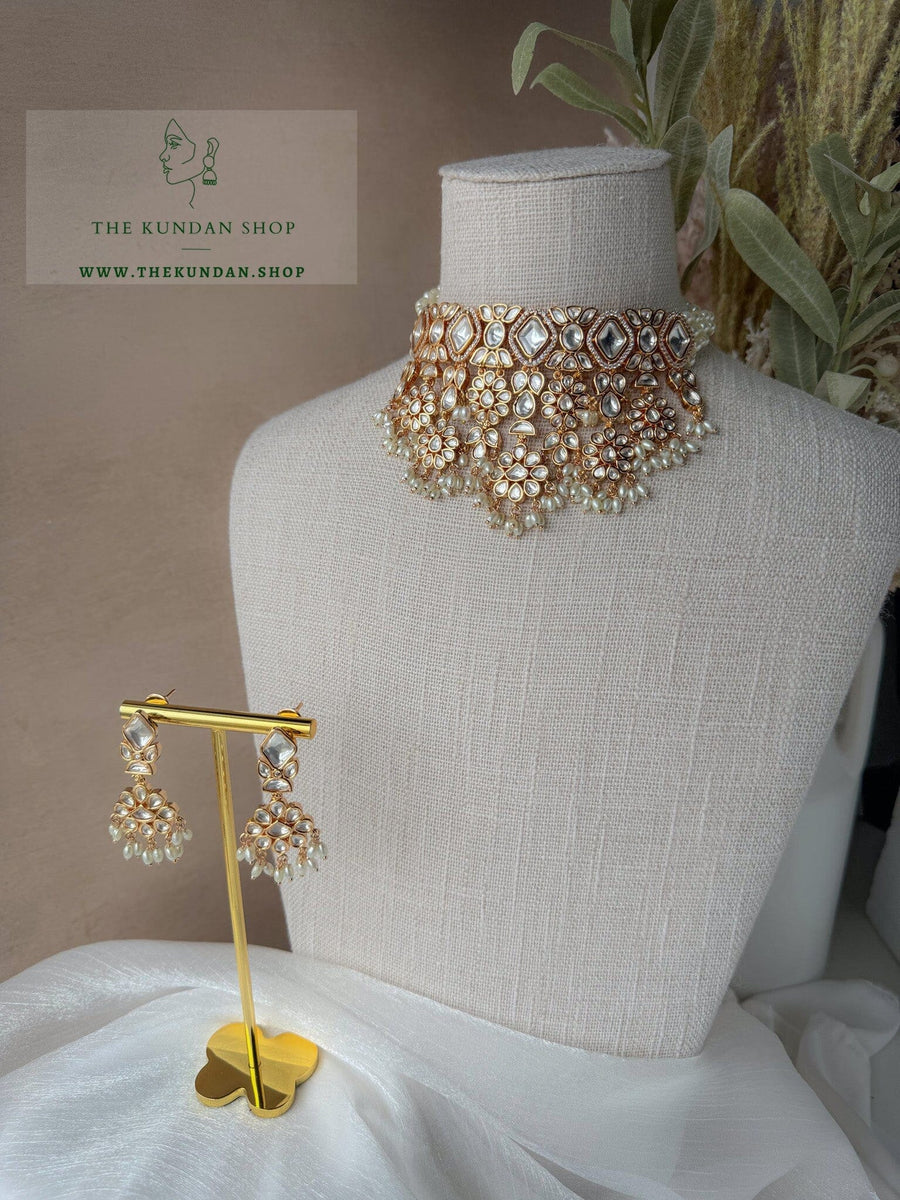 Diamond Tiers in Pearl Necklace Sets THE KUNDAN SHOP 