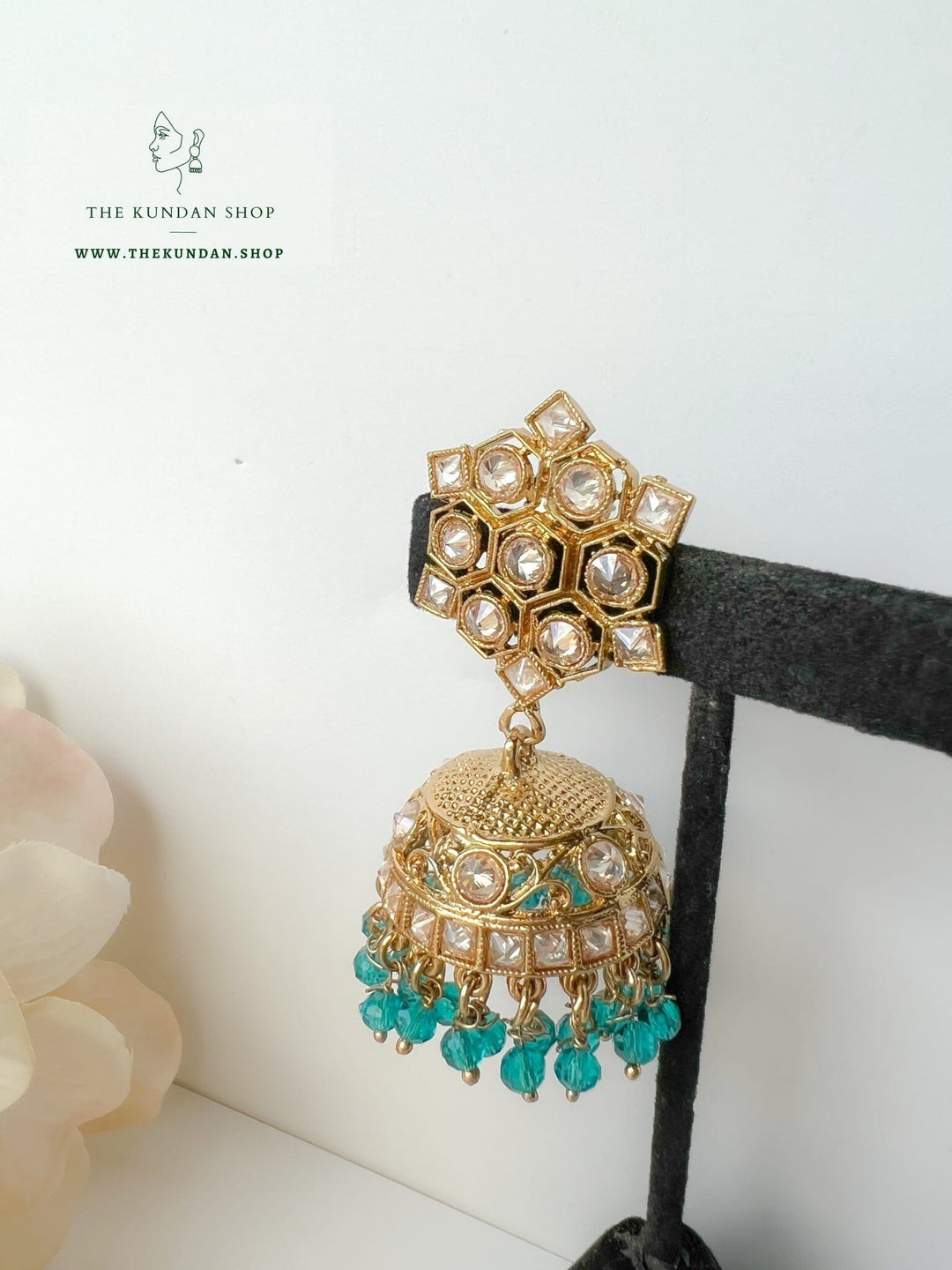 Keeper in Peacock Blue Necklace Sets THE KUNDAN SHOP