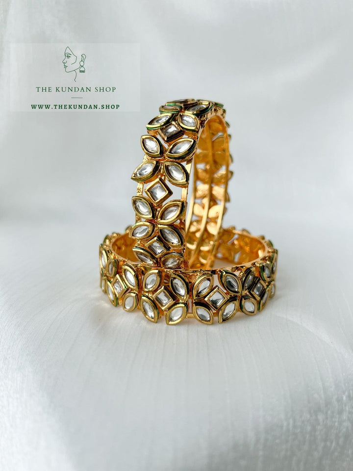 Petals in Kundan Kadde Bangles THE KUNDAN SHOP