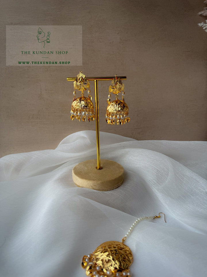 Given in Jadau 2.0 Earrings + Tikka THE KUNDAN SHOP 