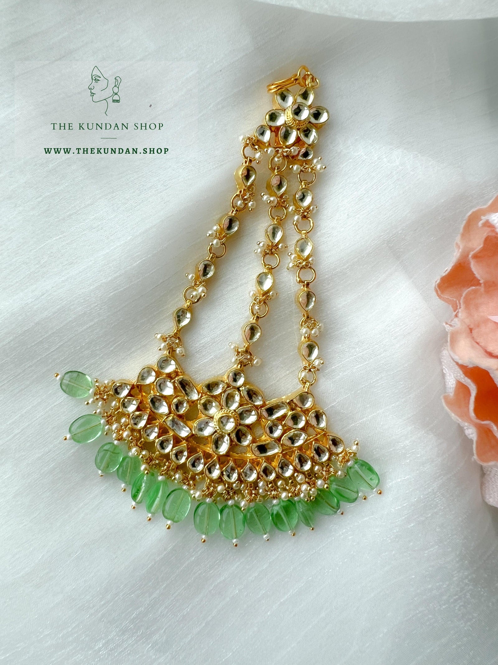 Come Around in Kundan Passa in Light Green Passa THE KUNDAN SHOP 
