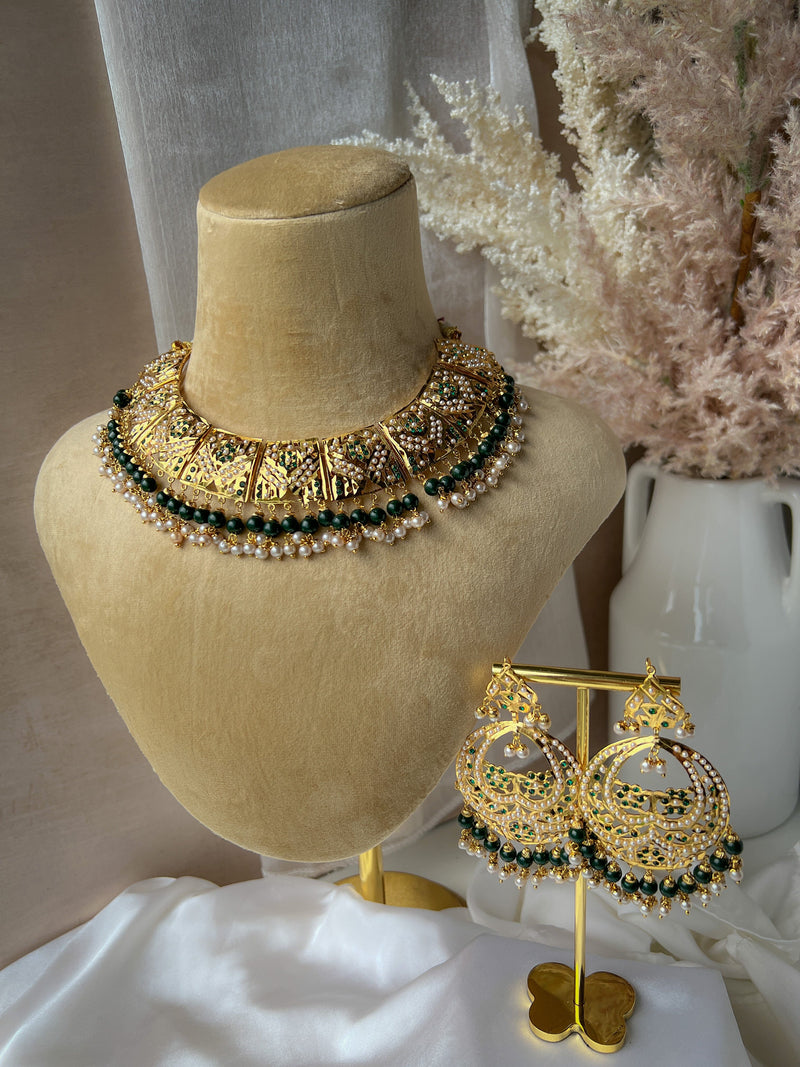 Promised Ones in Green Necklace Sets THE KUNDAN SHOP 