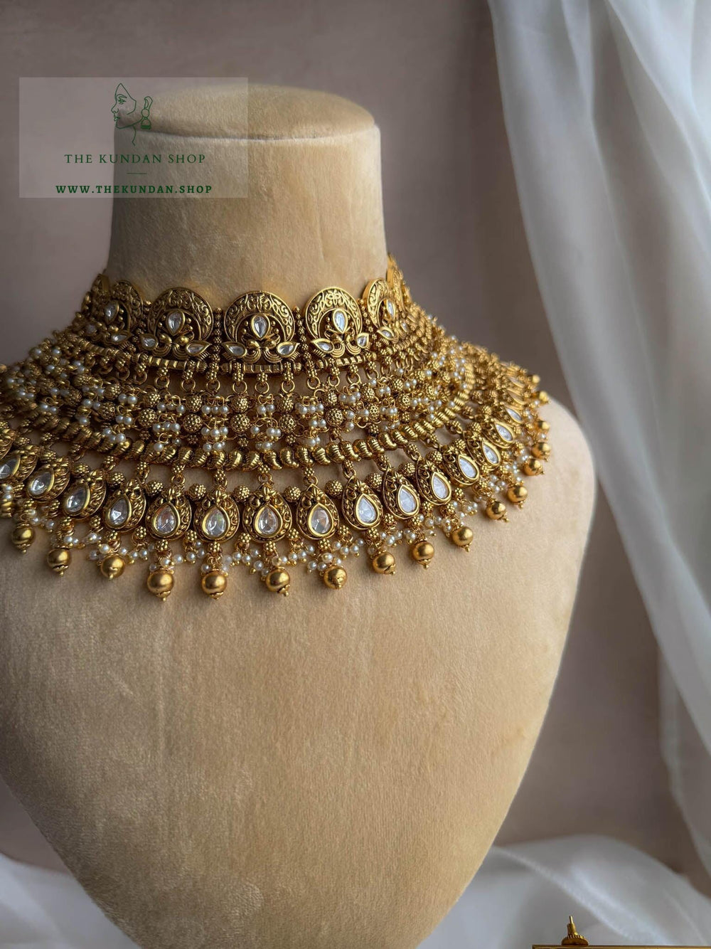 Authentic with Kundan in Antique Necklace Sets THE KUNDAN SHOP 