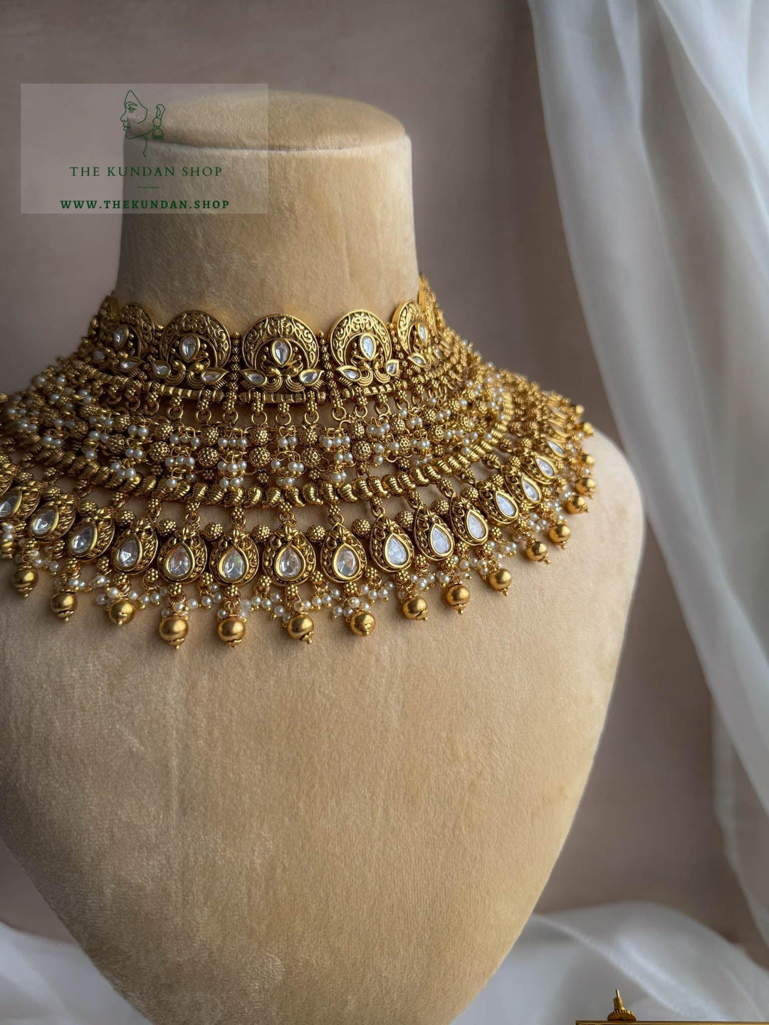 Authentic with Kundan in Antique Necklace Sets THE KUNDAN SHOP 
