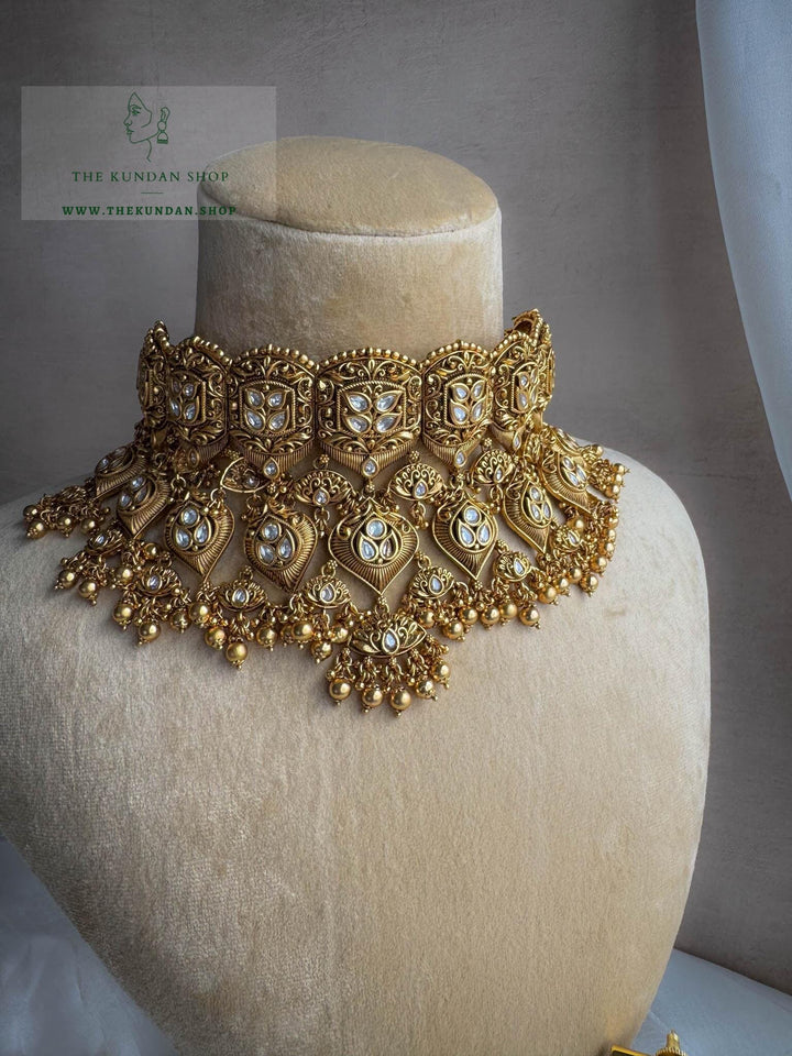 Cherished Heritage in Golden Necklace Sets THE KUNDAN SHOP 