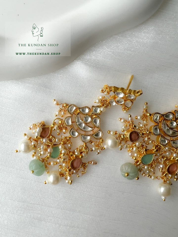 Autumn Tones in Kundan Earrings THE KUNDAN SHOP 