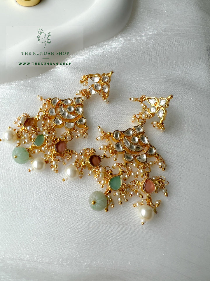 Autumn Tones in Kundan Earrings THE KUNDAN SHOP 