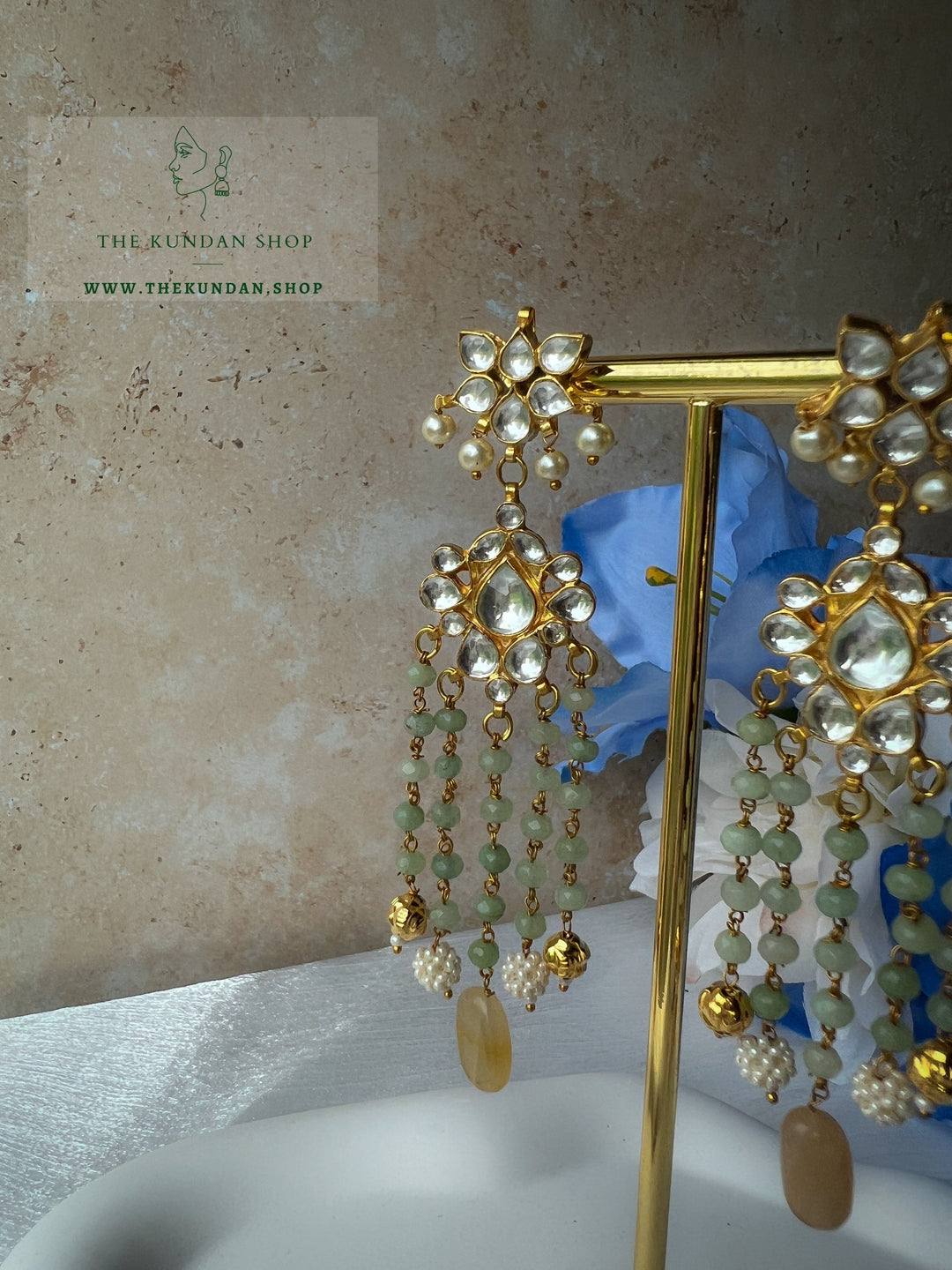 Deserved in Kundan Earrings THE KUNDAN SHOP Mint 