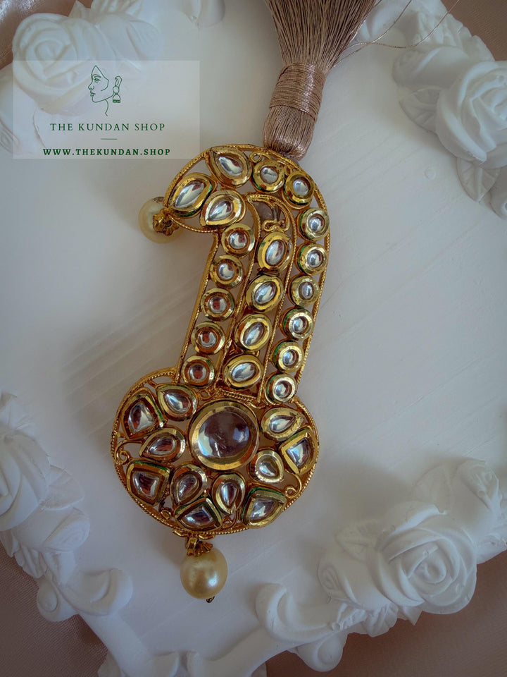 Prominent Center Beige Kalgi Kalgi THE KUNDAN SHOP 
