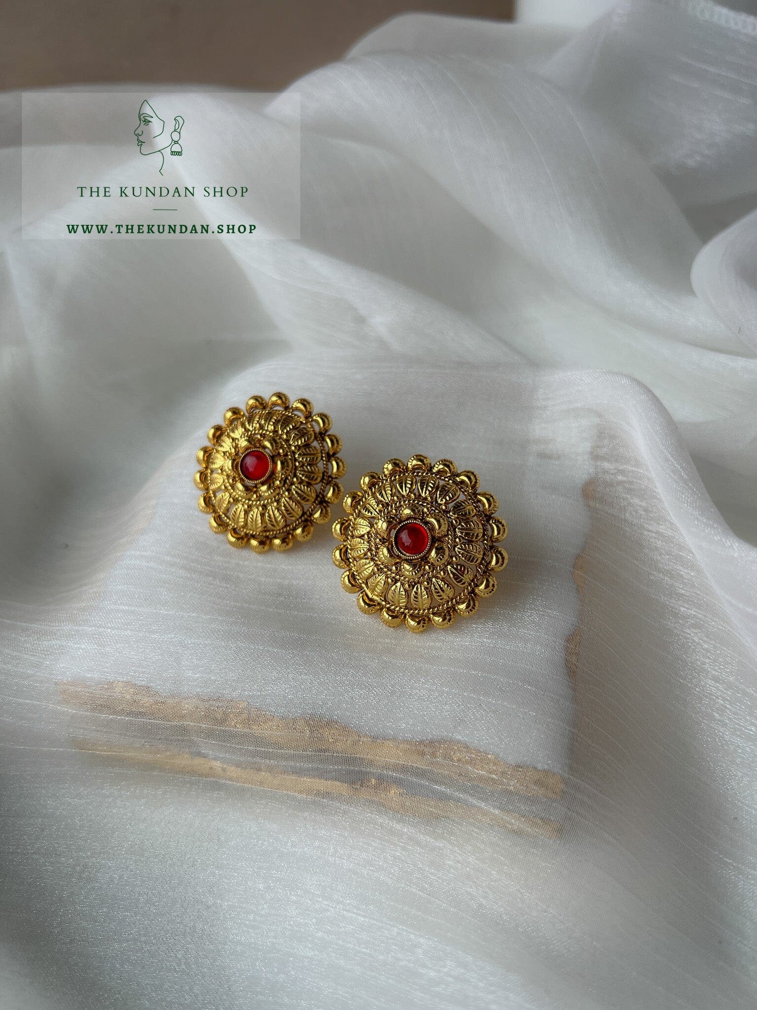 Slightest Vintage Studs Earrings THE KUNDAN SHOP 