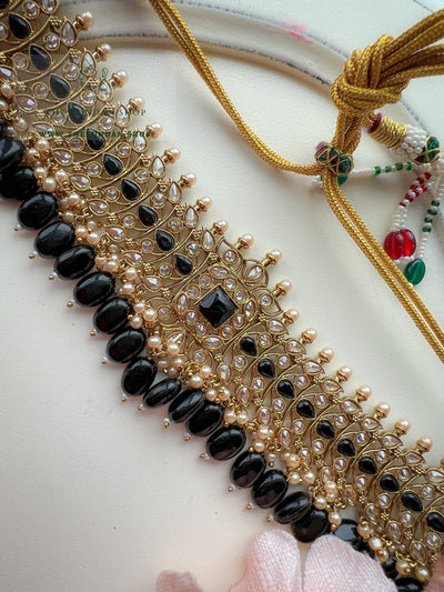 Vivid in Black Necklace Sets THE KUNDAN SHOP 