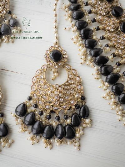 Fall Apart in Black Necklace Sets THE KUNDAN SHOP 