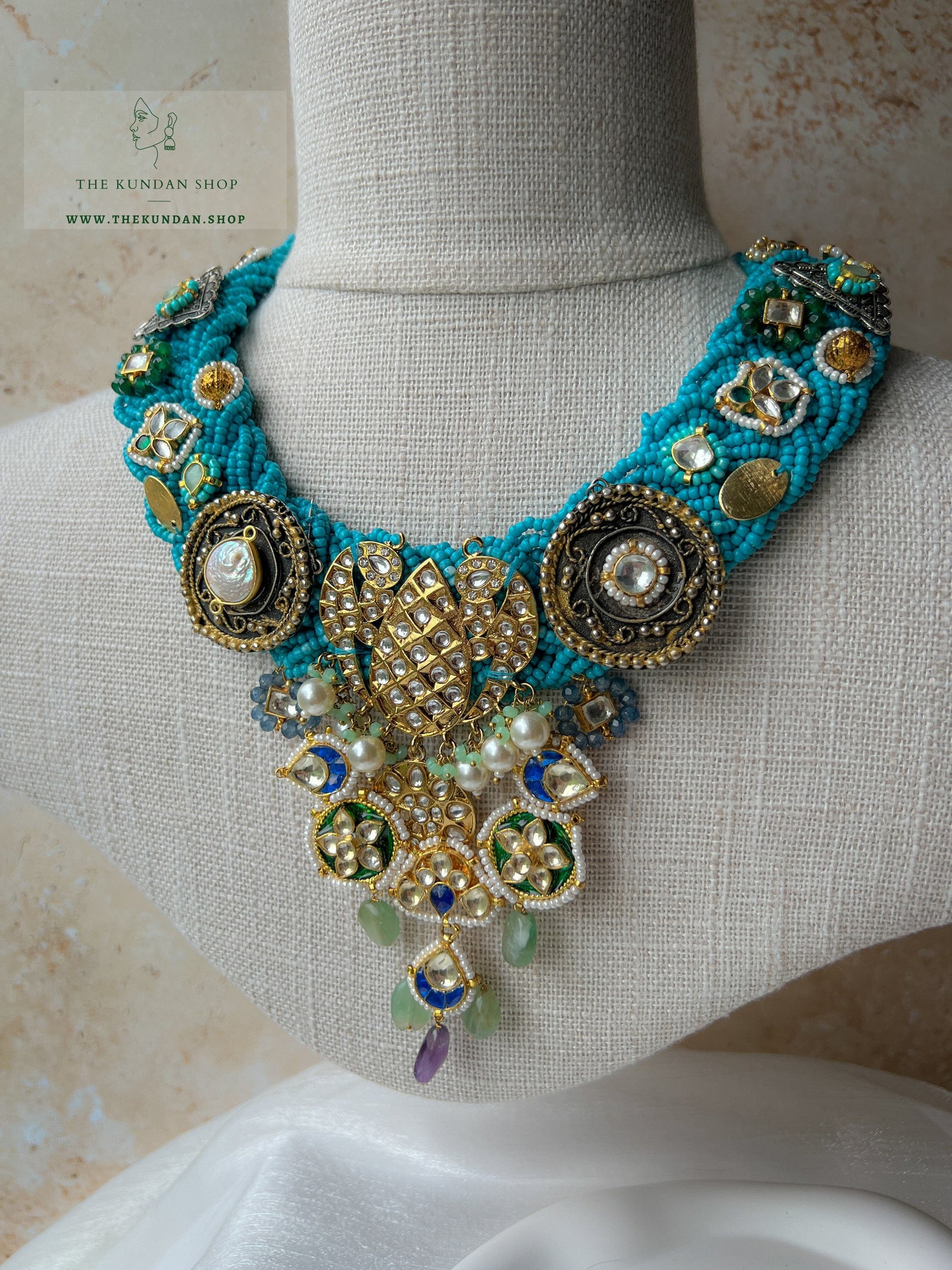 Rumours in Blue Necklace Sets THE KUNDAN SHOP 