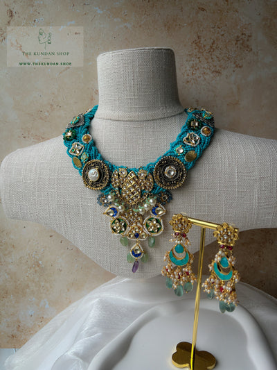 Rumours in Blue Necklace Sets THE KUNDAN SHOP 