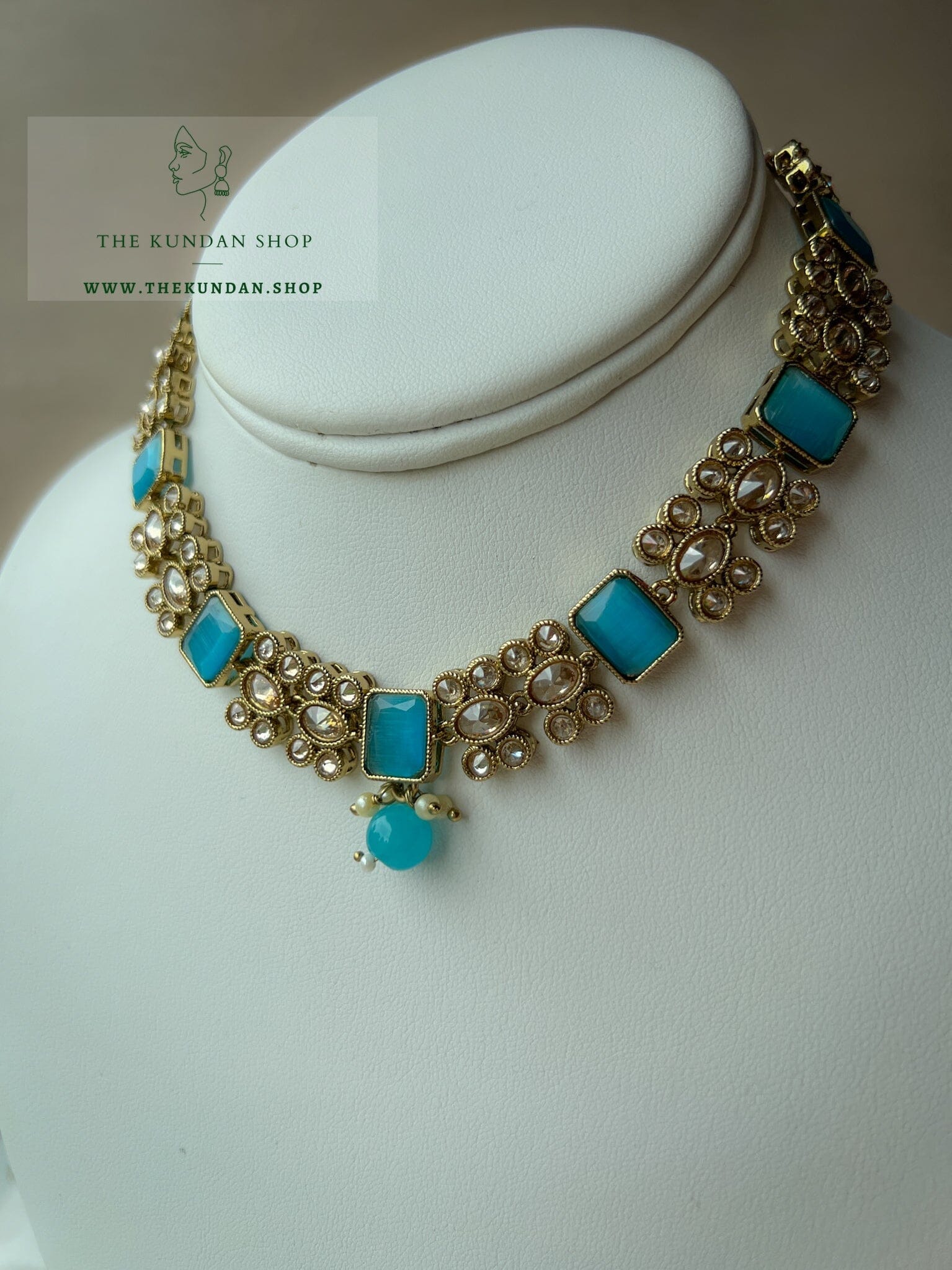 Private in Feroza Blue Necklace Sets THE KUNDAN SHOP 