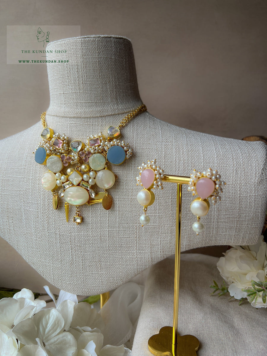 Impeccable Pastel Pearls Necklace Sets THE KUNDAN SHOP 