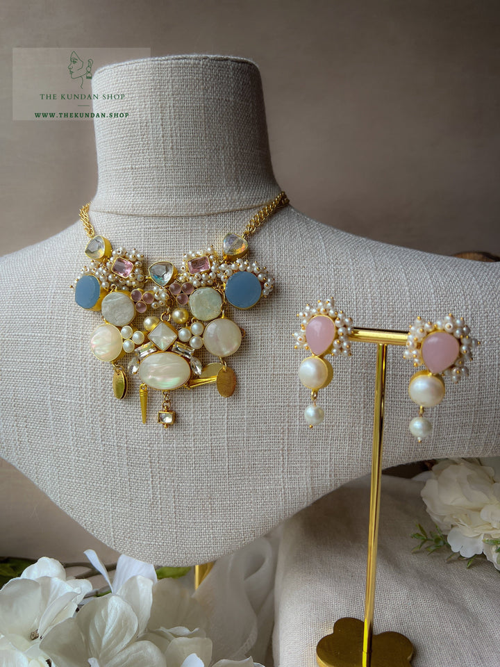 Impeccable Pastel Pearls Necklace Sets THE KUNDAN SHOP 