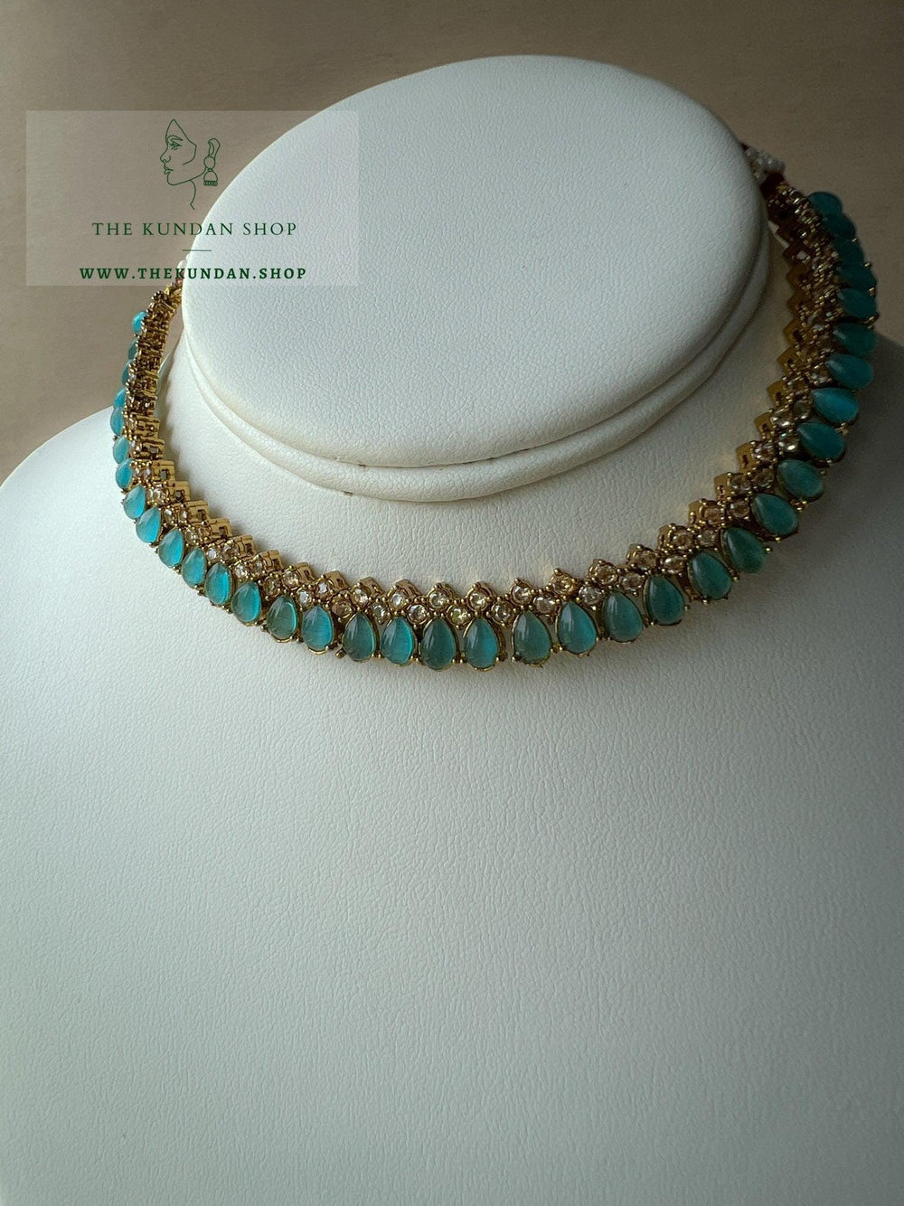 Nominal Polki in Blue Necklace Sets THE KUNDAN SHOP 