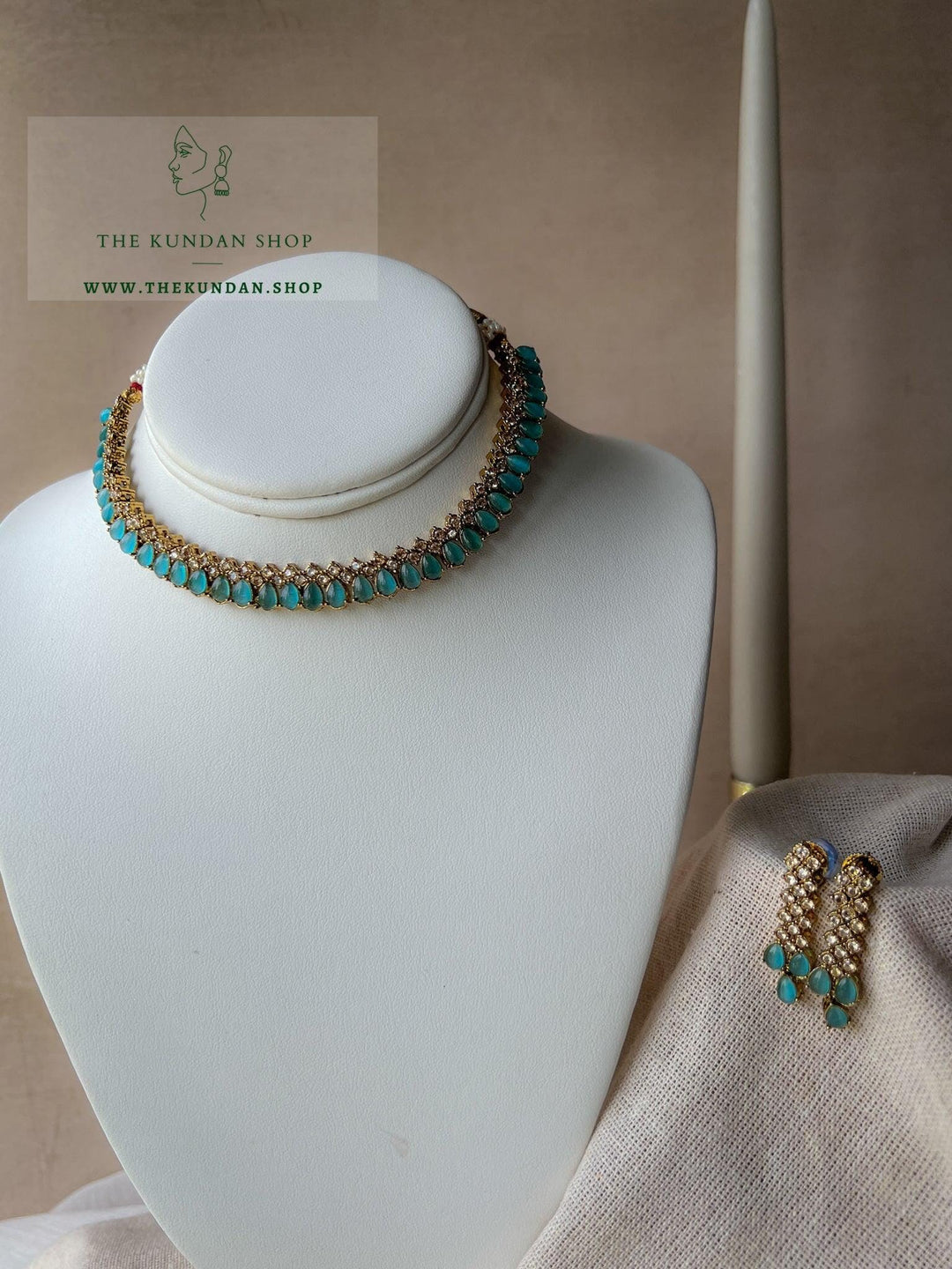 Nominal Polki in Blue Necklace Sets THE KUNDAN SHOP 