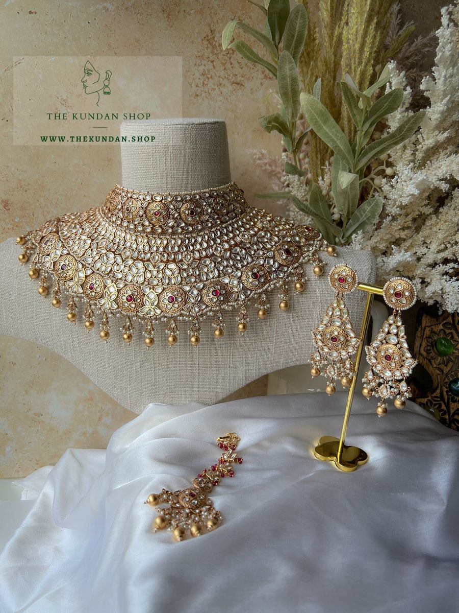 Rightful & Regal in Ruby Necklace Sets THE KUNDAN SHOP 