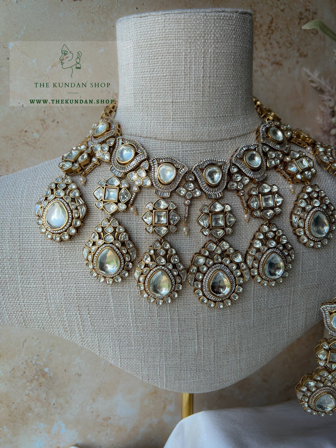 Crystallized Drops in Clear Necklace Sets THE KUNDAN SHOP 