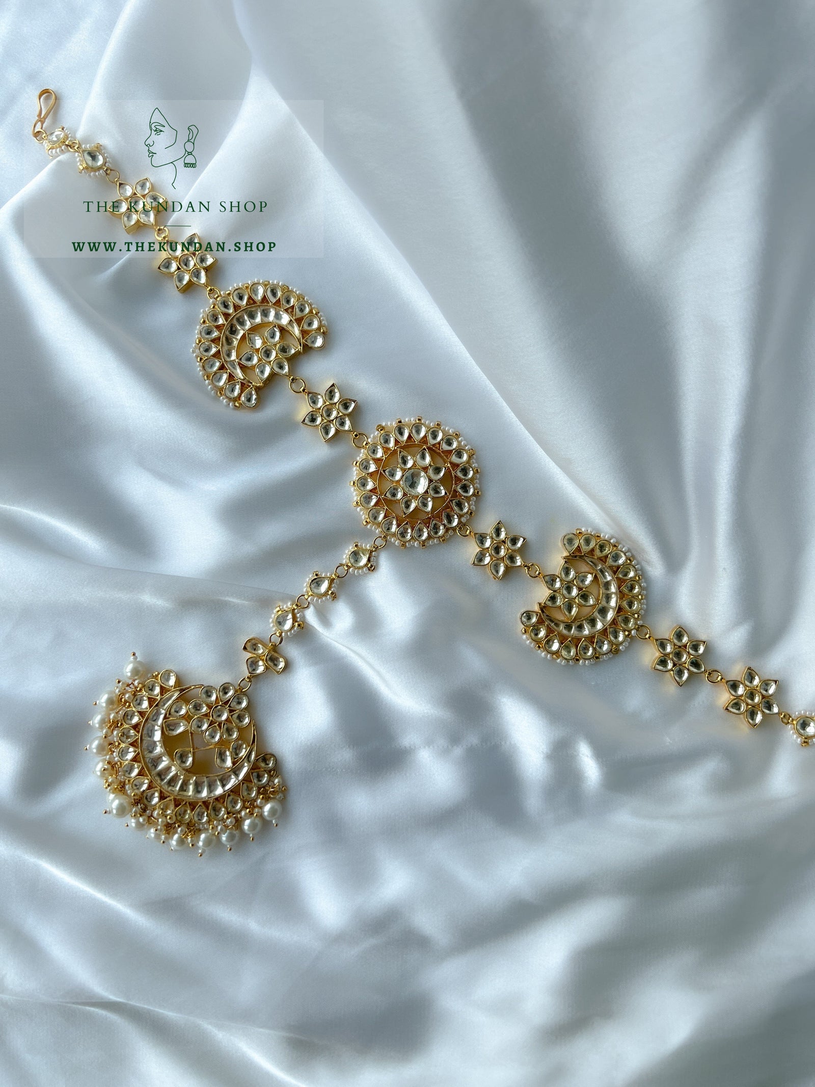 Attached - Headband Tikka Mathapathi THE KUNDAN SHOP 