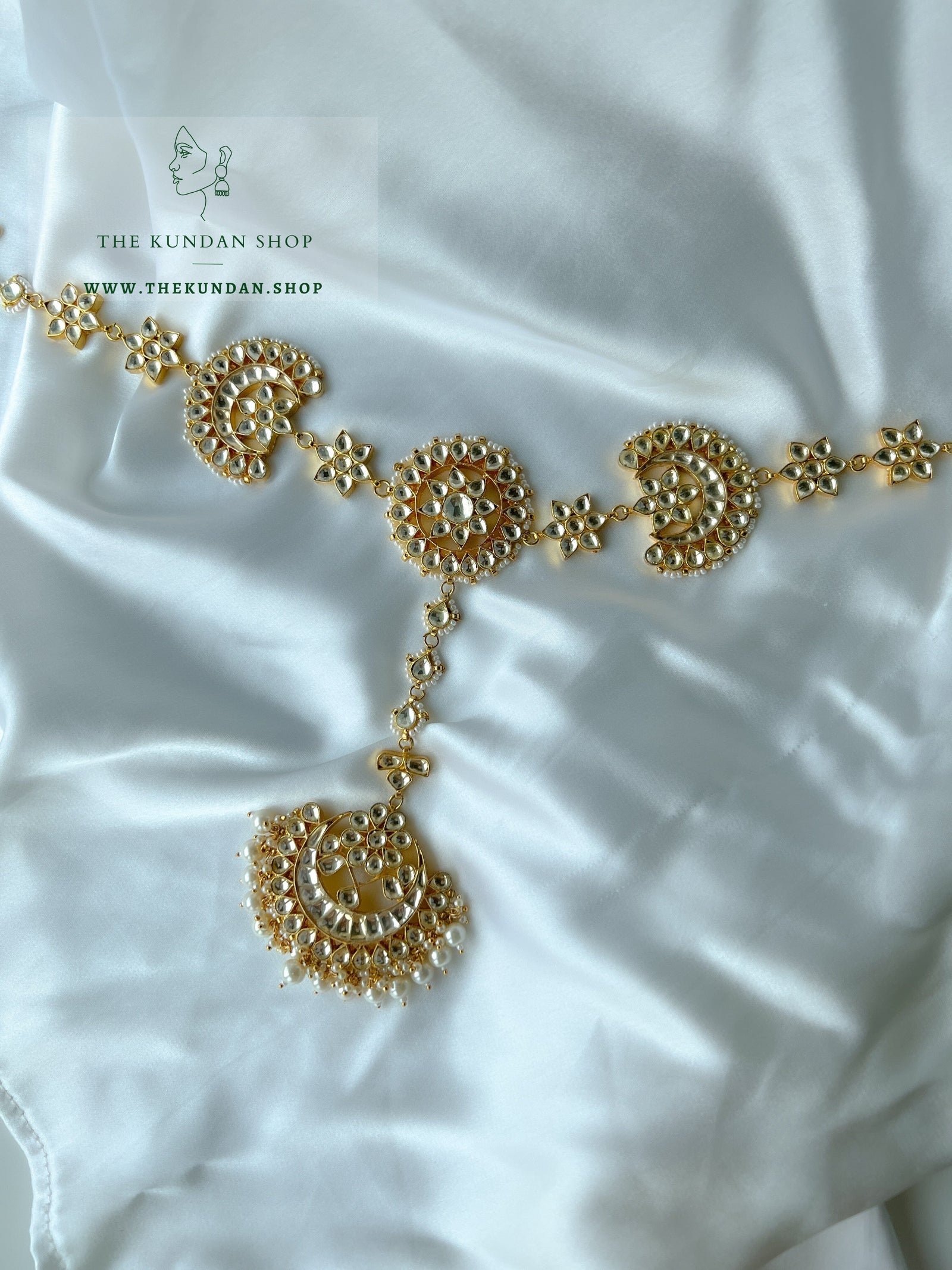 Attached - Headband Tikka Mathapathi THE KUNDAN SHOP 