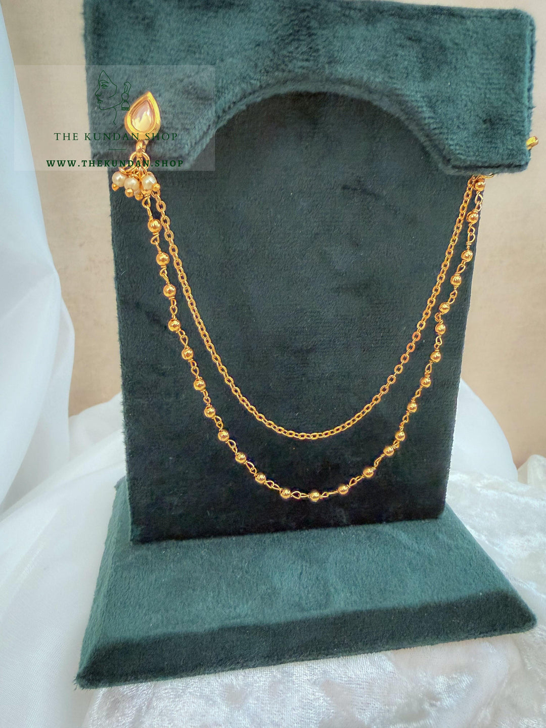 Brown Stone Nose Pin &amp; Saharay Naath THE KUNDAN SHOP 