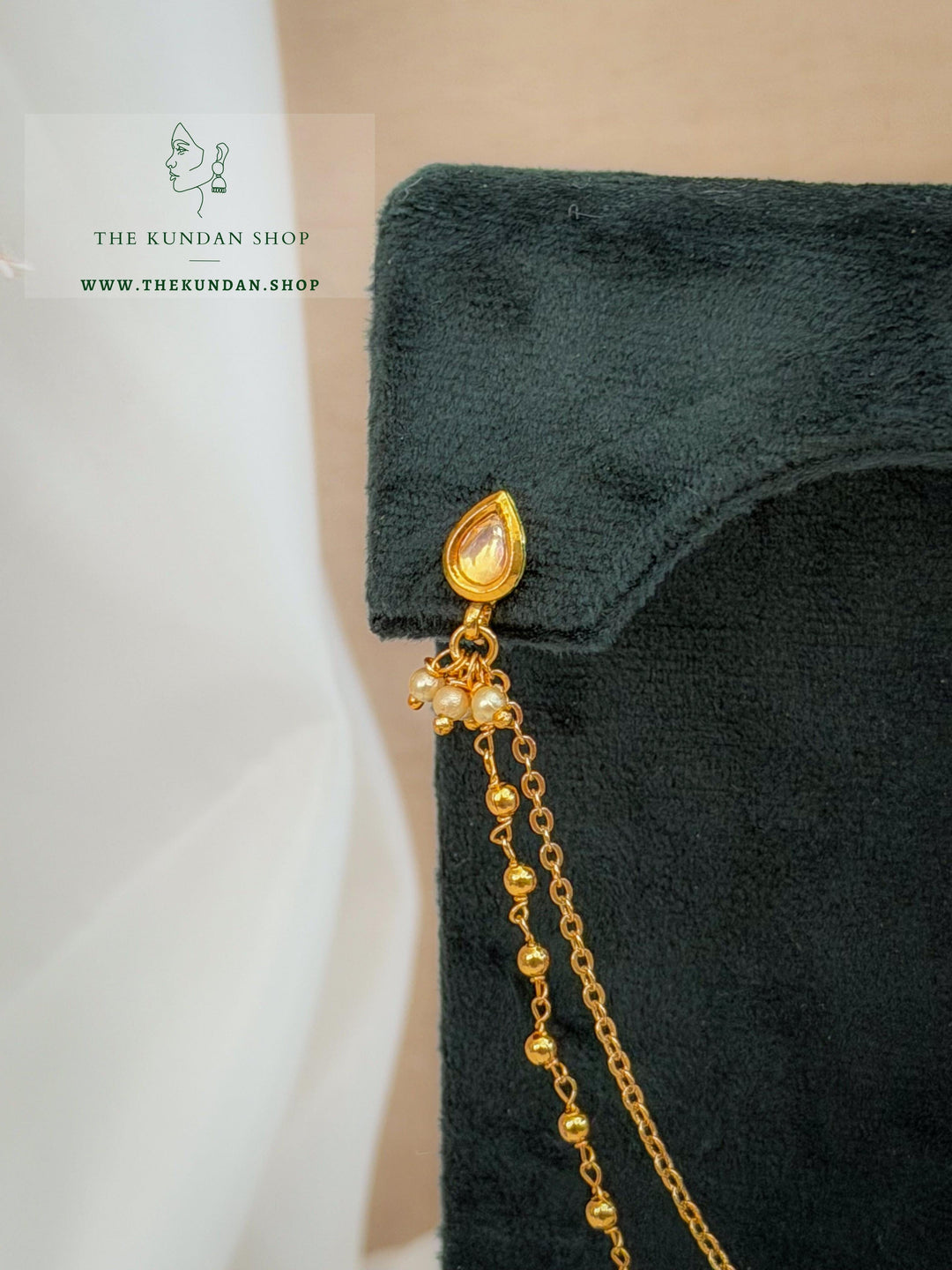Brown Stone Nose Pin &amp; Saharay Naath THE KUNDAN SHOP 