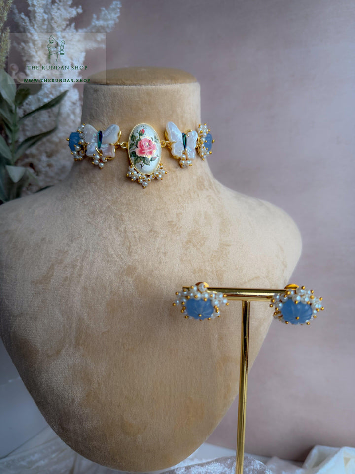 Monarch in Mother of Pearl Necklace Sets THE KUNDAN SHOP 