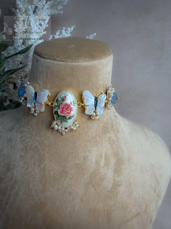 Monarch in Mother of Pearl Necklace Sets THE KUNDAN SHOP 