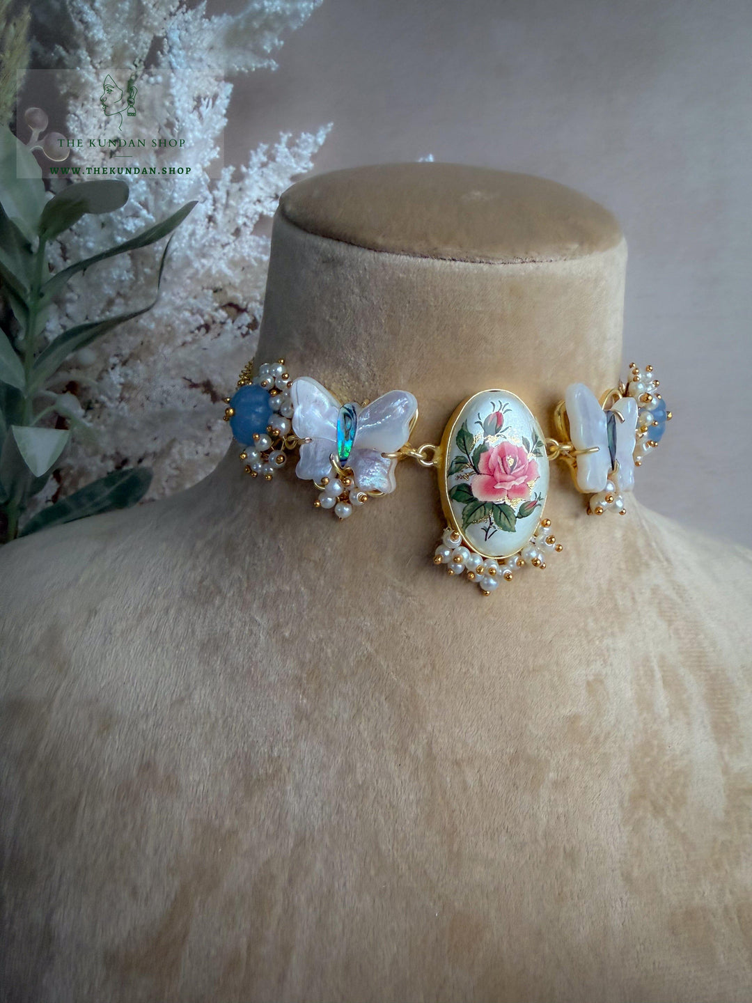 Monarch in Mother of Pearl Necklace Sets THE KUNDAN SHOP 