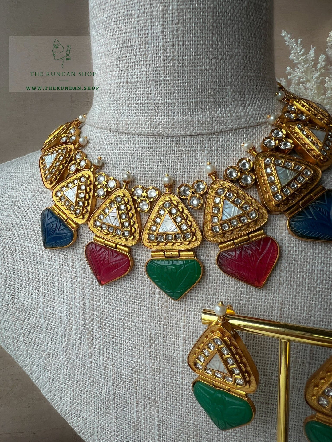 Vintage Spades in Dark Tones Necklace Sets THE KUNDAN SHOP 