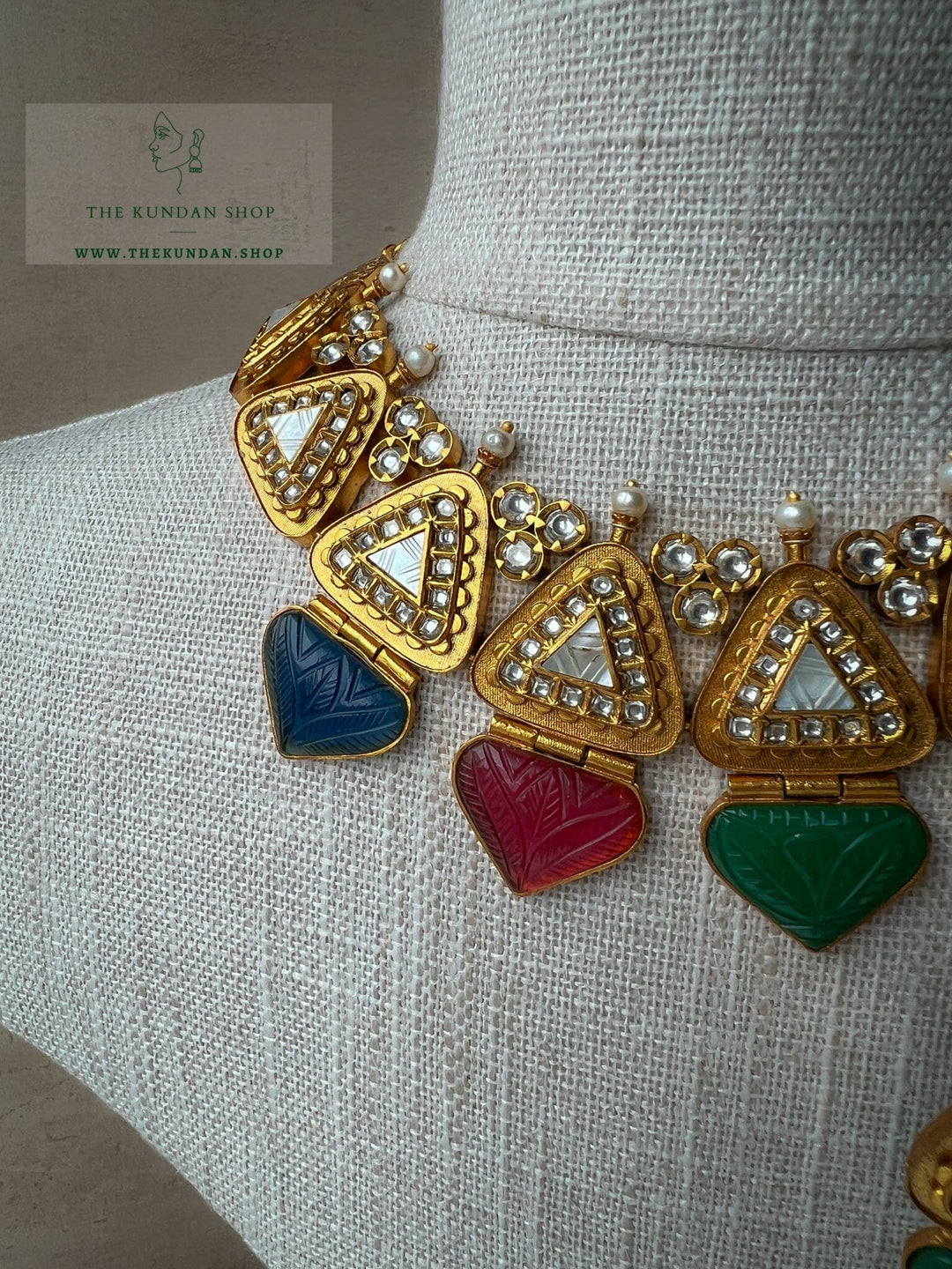 Vintage Spades in Dark Tones Necklace Sets THE KUNDAN SHOP 