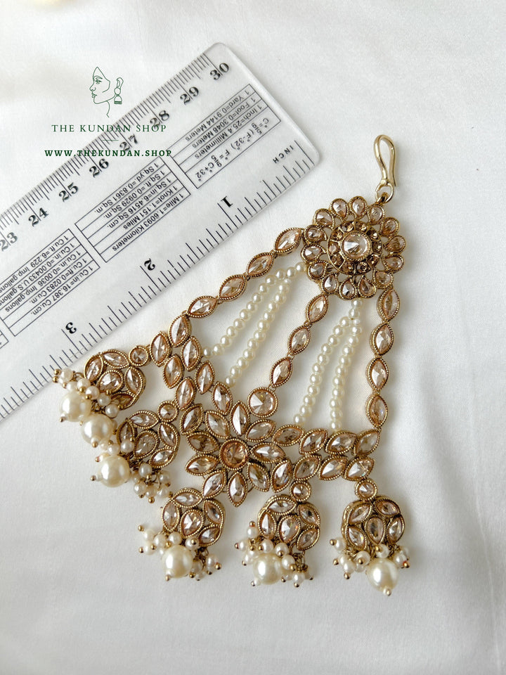 Fantasy in Champagne Pearl Necklace Sets THE KUNDAN SHOP 