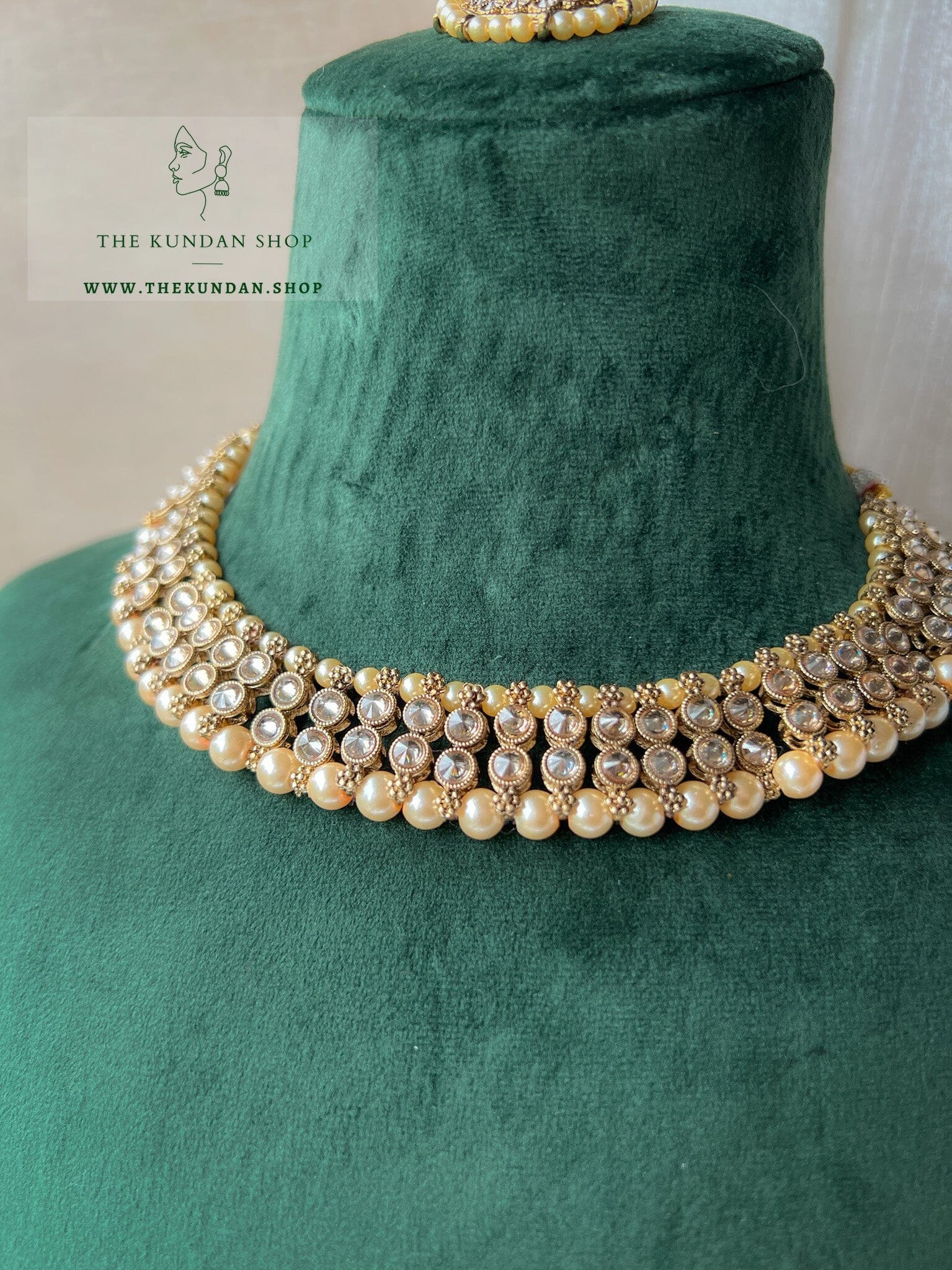 Raised in Champagne Necklace Sets THE KUNDAN SHOP 