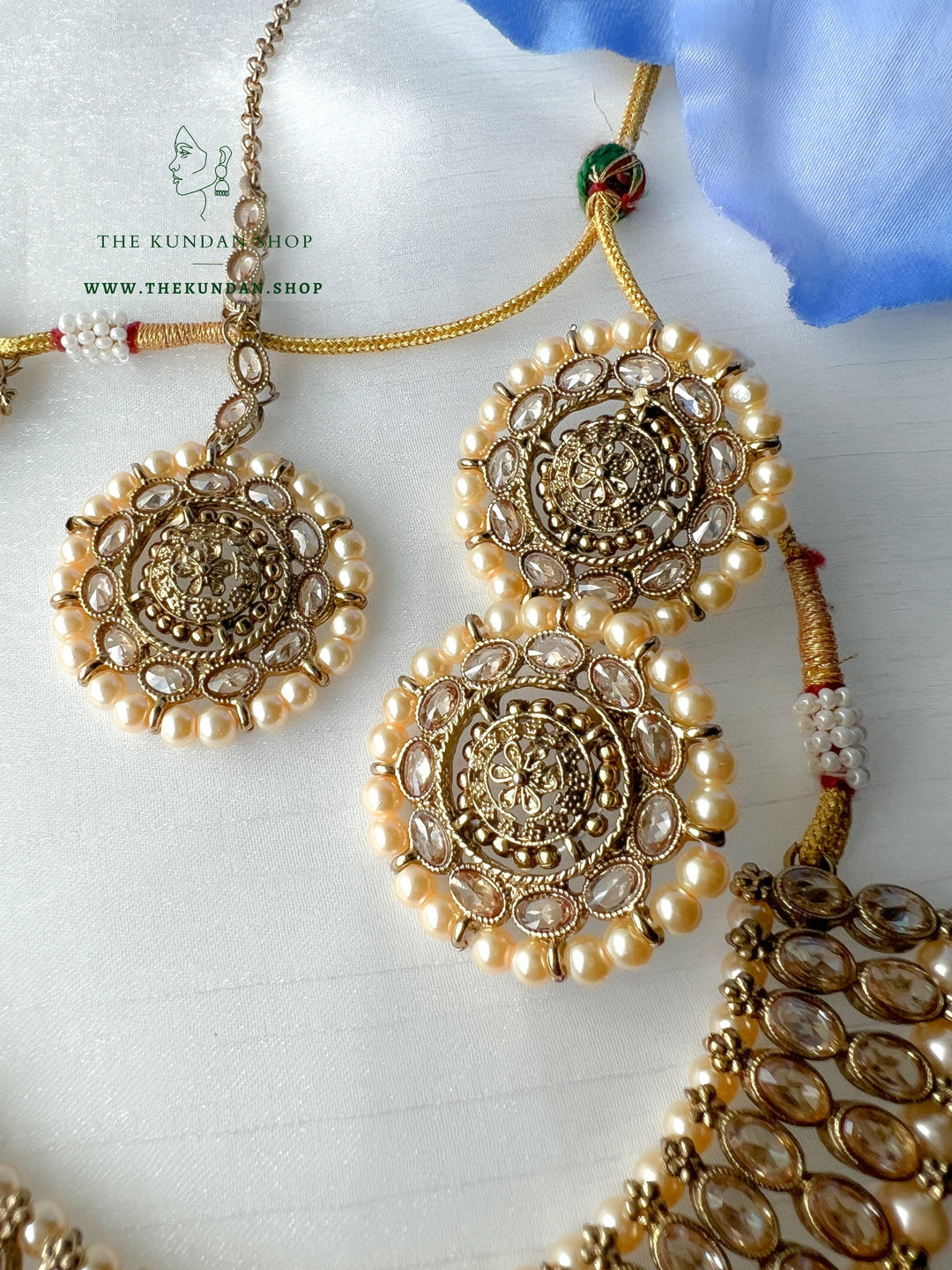 Flushed Polki in Champagne Necklace Sets THE KUNDAN SHOP 