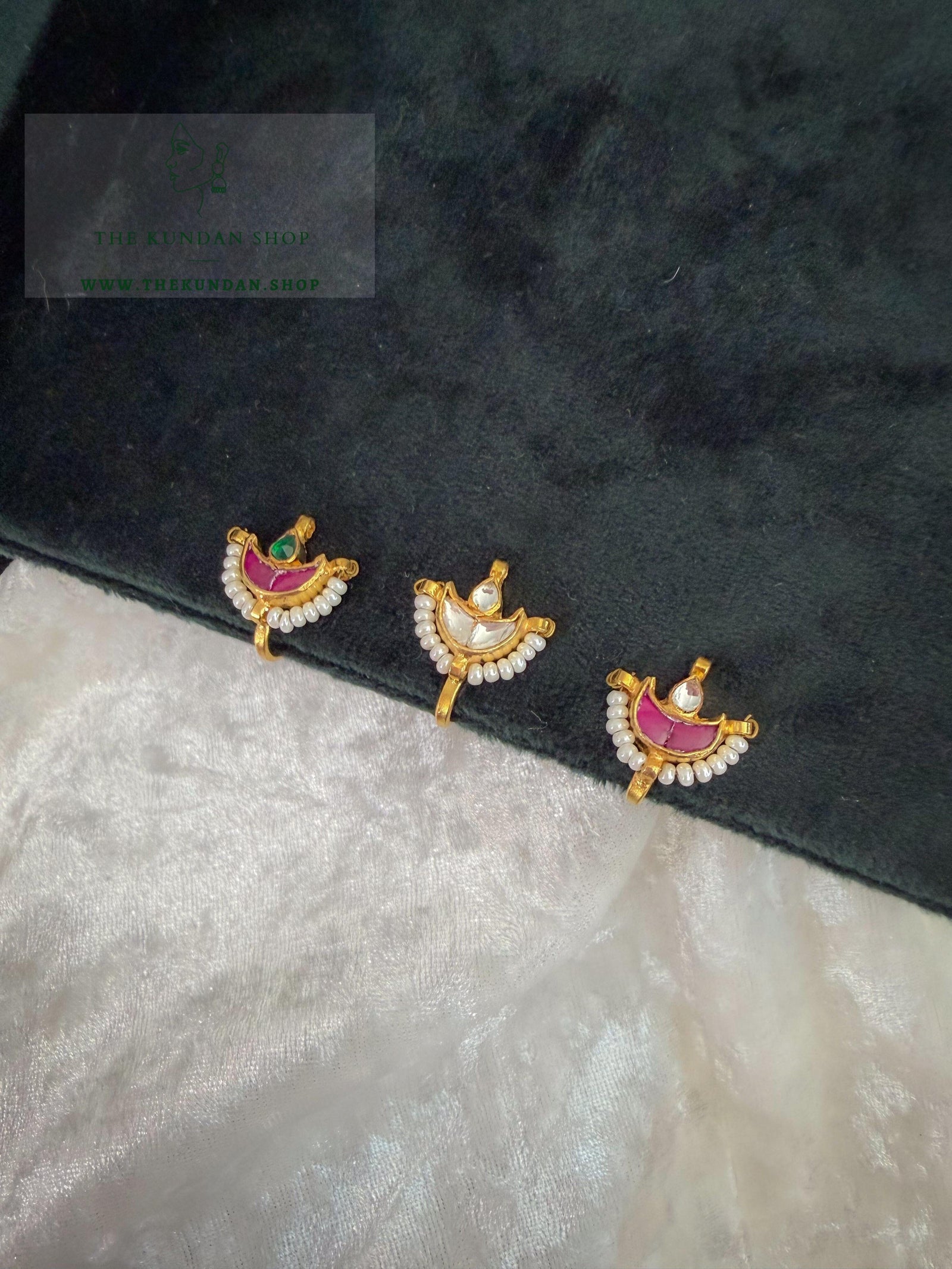 Kundan Chaand Nose Pin Naath THE KUNDAN SHOP 