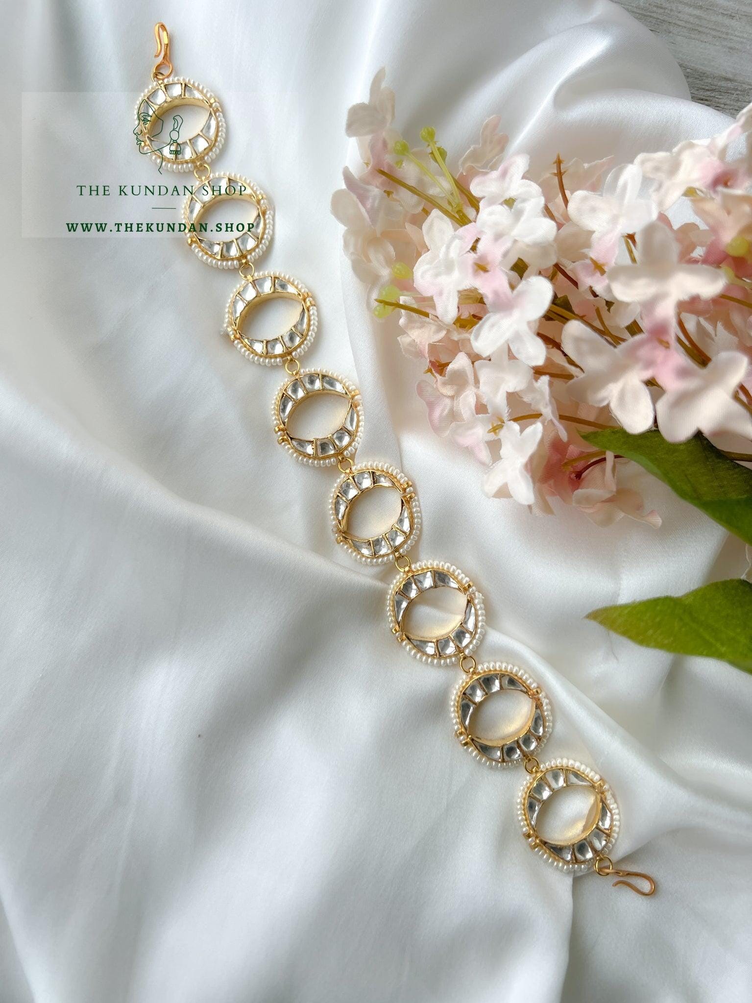 Double Chaand - Headband Mathapathi THE KUNDAN SHOP 