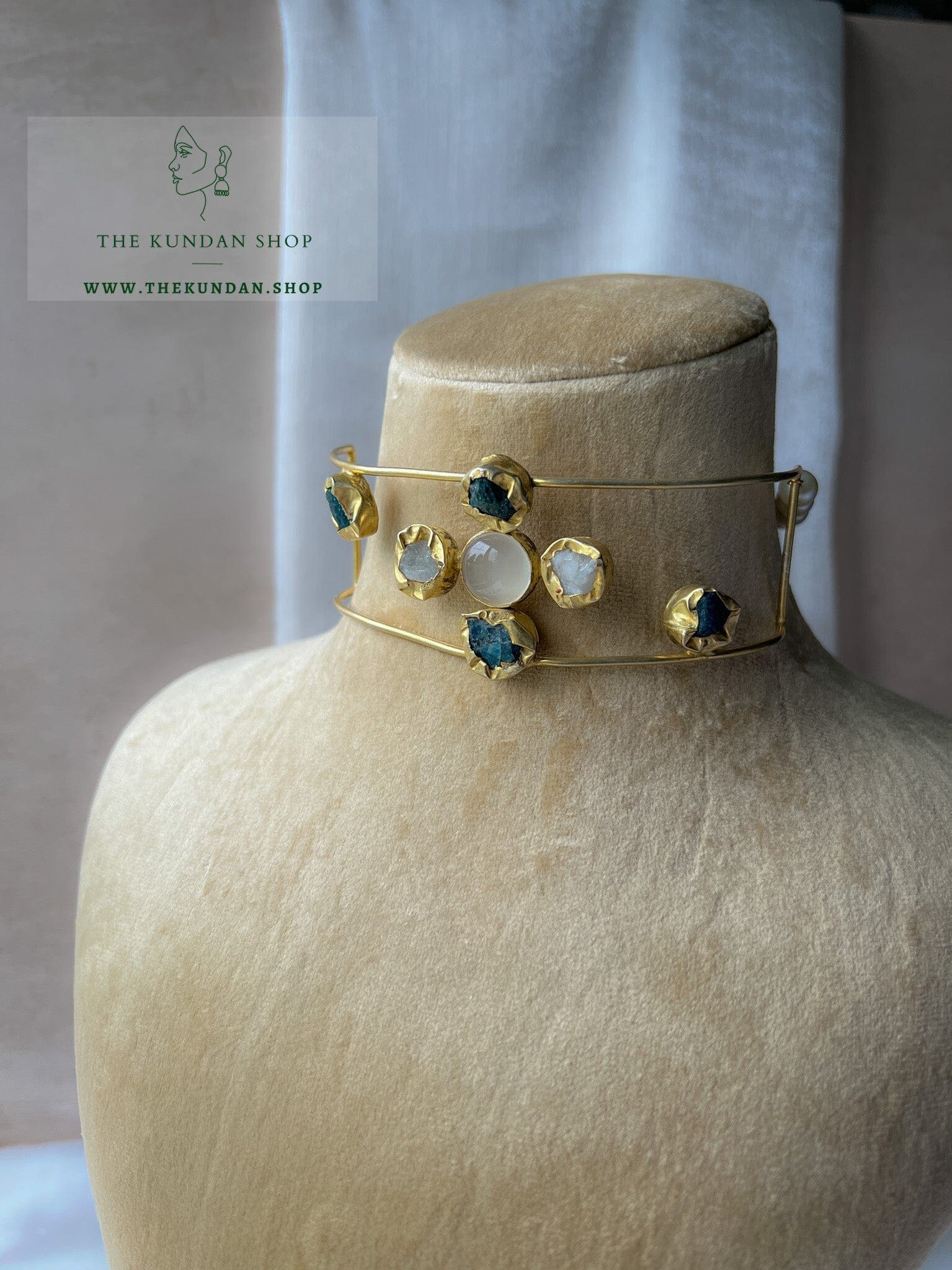 Friends in Blue & Pearl Necklace Sets THE KUNDAN SHOP 
