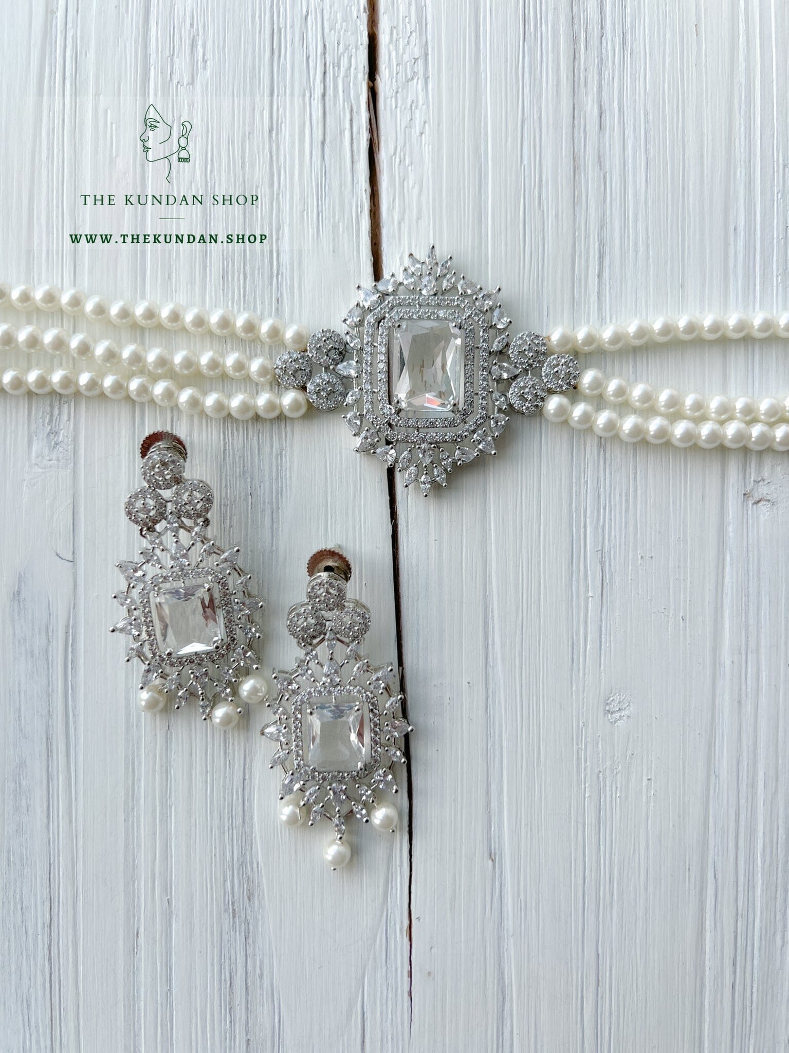 After Hours in Clear Necklace Sets THE KUNDAN SHOP 